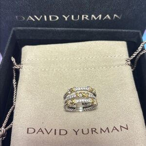 David Yurman Two-Tone Cable Wrap Ring with Gold Links